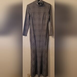 Elegant Plaid Long Sleeve Dress